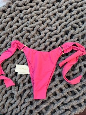 l*space Neon Pink Tie-Side Bikini Bottom